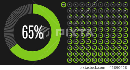 Set of circle percentage diagrams Set of circle percentage diagrams 43890428