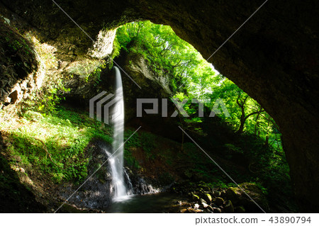 石獅瀑布秋田縣藤里鎮 43890794