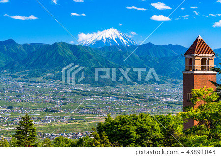 <山梨>從笛吹河水果公園看富士山 43891043