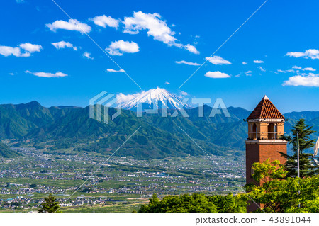 <山梨>從笛吹河水果公園看富士山 43891044