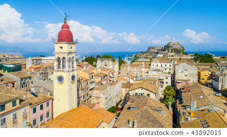 Panoramic view of Kerkyra, capital of Corfu island Panoramic view of Kerkyra, capital of Corfu island 43892015