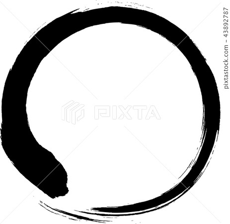 圓圈黑色畫筆字母 圓圈黑色畫筆字母 43892787