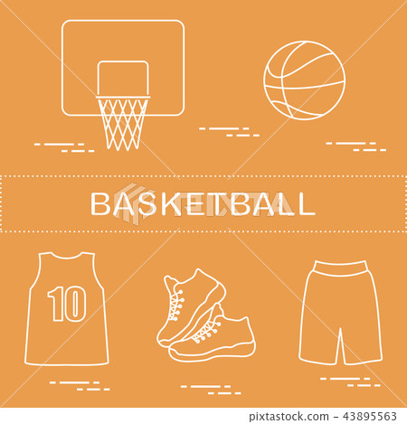 Sports uniform and equipment for basketball Sports uniform and equipment for basketball 43895563
