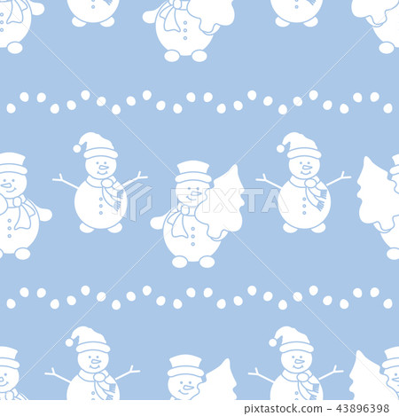 Christmas, New Year 2019 seamless pattern 43896398