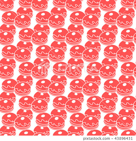 Pattern with donuts, popular food for Chanukah 43896431