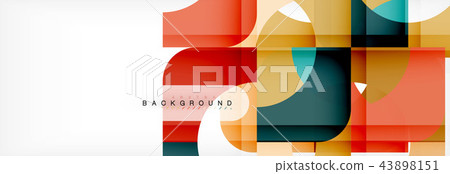 Geometric squares abstract banner. Vector illustration for business brochure or flyer, presentation 43898151