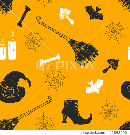 Halloween seamless pattern. vector illustration Halloween seamless pattern. vector illustration 43898490