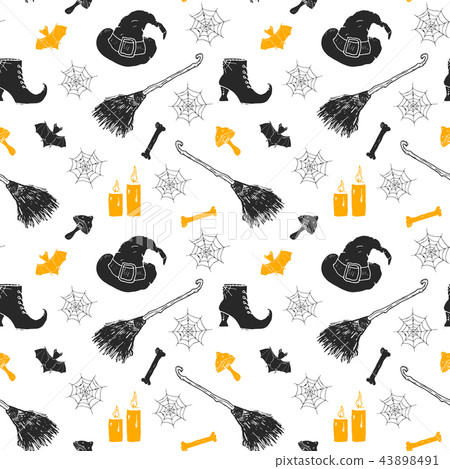 Halloween seamless pattern. vector illustration Halloween seamless pattern. vector illustration 43898491