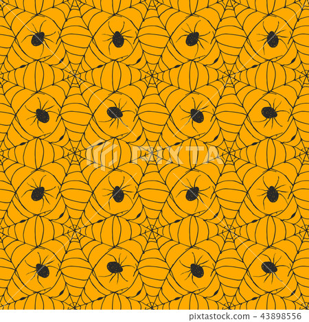 Spider web seamless pattern vector illustration. 43898556