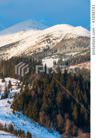Sunrise morning winter mountain ridge 43898591