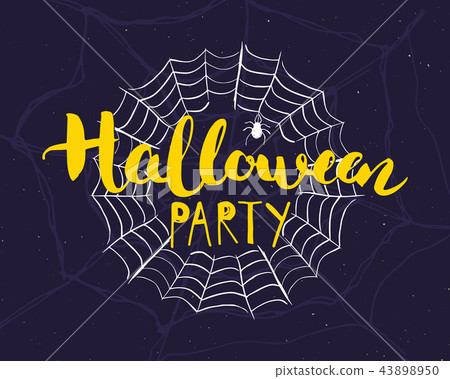 Halloween greeting card design vector illustration Halloween greeting card design vector illustration 43898950