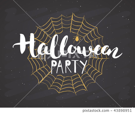 Halloween greeting card design vector illustration Halloween greeting card design vector illustration 43898951