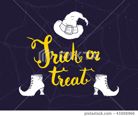 Halloween greeting card design vector illustration Halloween greeting card design vector illustration 43898966