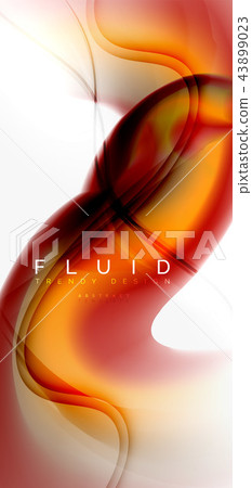 Mixing liquid color flow abstract background. Trendy abstract layout template for business or 43899023