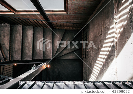 Industrial loft old grunge brick wall staircase 43899032
