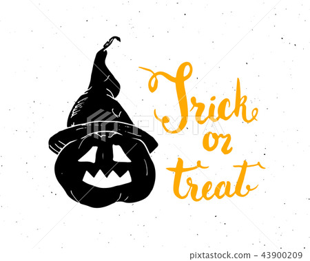 Halloween greeting card design vector illustration Halloween greeting card design vector illustration 43900209