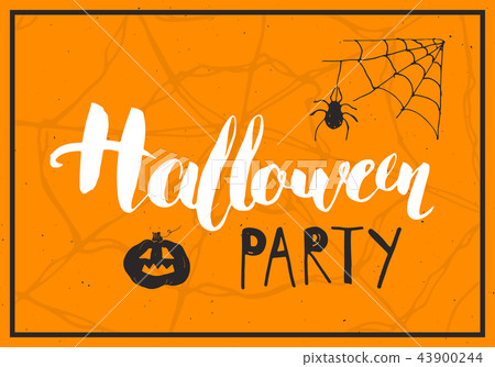 Halloween greeting card design vector illustration Halloween greeting card design vector illustration 43900244