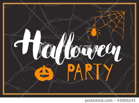 Halloween greeting card design vector illustration Halloween greeting card design vector illustration 43900245