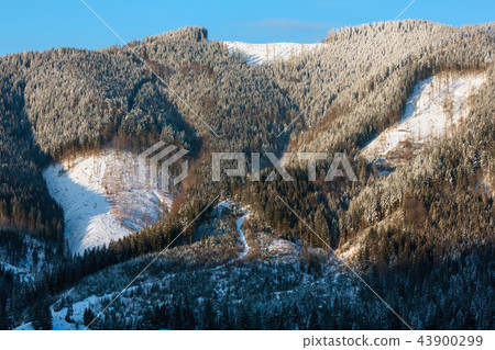 Sunrise winter Carpathian mountains, Ukraine Sunrise winter Carpathian mountains, Ukraine 43900299