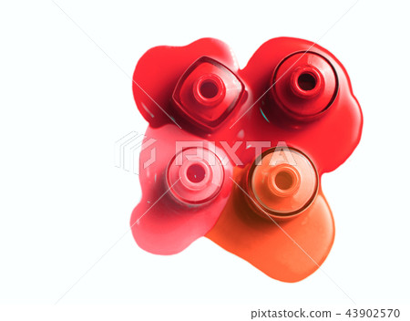 4 color nail Polish on white background 4 color nail Polish on white background 43902570