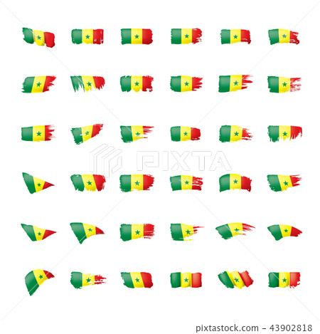 Senegal flag, vector illustration on a white background. Senegal flag, vector illustration on a white background. 43902818