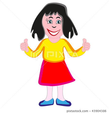 Cheerful smiling woman. 43904386