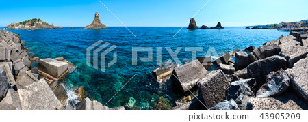 Lachea Island on Aci Trezza, Sicily coast 43905209