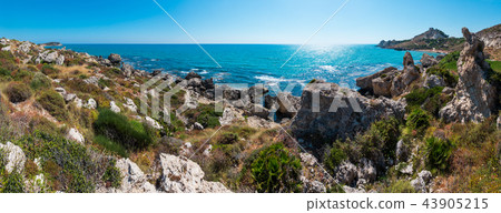 Sea beach near Rocca di San Nicola, Sicily, Italy 43905215
