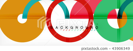 Colorful rings on grey background, modern geometric pattern design. Vector business or technology Colorful rings on grey background, modern geometric pattern design. Vector business or technology 43906349