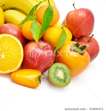Set of fruits isolated on white background.  43906471
