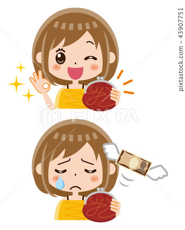 Woman wallet money Woman wallet money 43907751