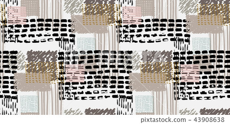 Memphis seamless pattern in retro style. Memphis seamless pattern in retro style. 43908638
