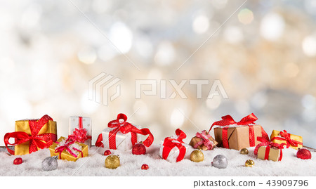 Christmas gifts on abstract background Christmas gifts on abstract background 43909796