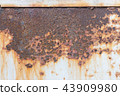 Rusty metal background with streaks of rust.  43909980