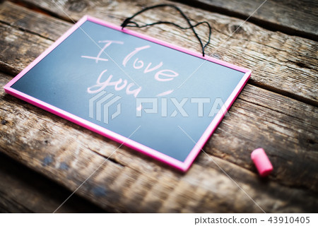 Long banner with Message I Love You Lettering Long banner with Message I Love You Lettering 43910405