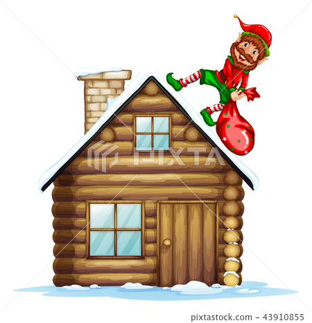 An elf carry christmas gift bag An elf carry christmas gift bag 43910855