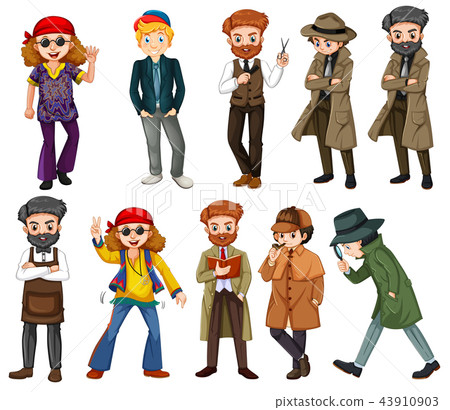 A set of male character A set of male character 43910903