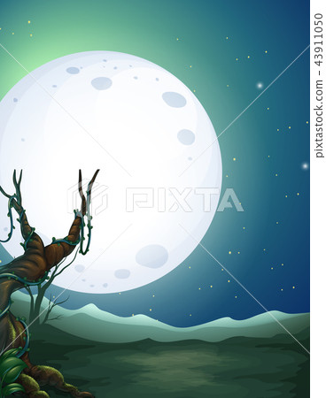 A beautiful landscape at night 43911050