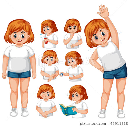 Girl with diabetes exercise Girl with diabetes exercise 43911518
