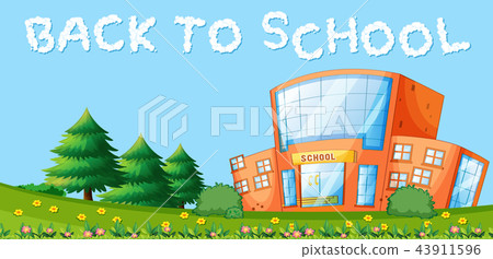 Back to school and school building 43911596