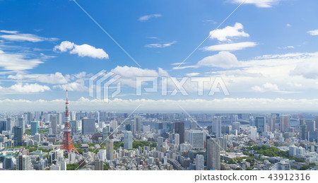 東京風景,藍天和雲彩 東京風景,藍天和雲彩 43912316