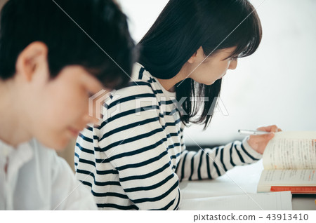 兩個人並排上課 43913410