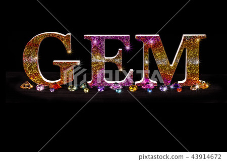 glitter gem letter and gem stones glitter gem letter and gem stones 43914672