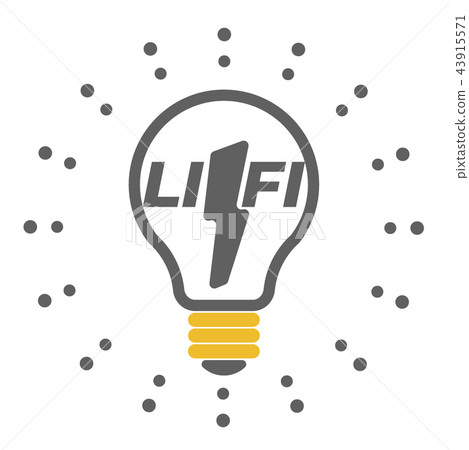 Vector light bulb outline icons with dots around 43915571