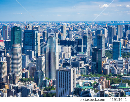 新橋和汐留周圍的東京城市風景 43915641