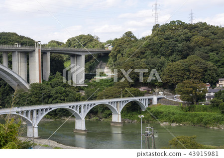 Kokura Bridge and Shin Kokura Bridge over the Sagami River 43915981