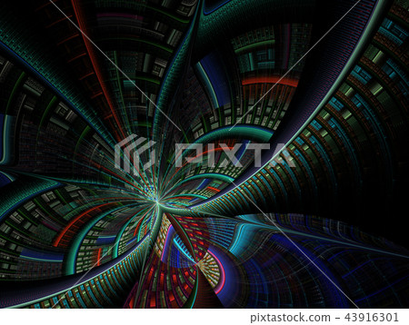 The fantasy worlds of fractals. Fractal image The fantasy worlds of fractals. Fractal image 43916301
