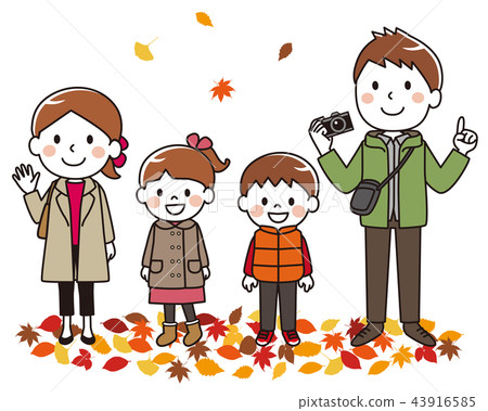 Autumn family father with camera Autumn family father with camera 43916585