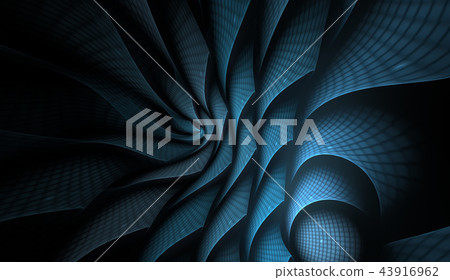 Abstract fractal with grids and spirals Abstract fractal with grids and spirals 43916962