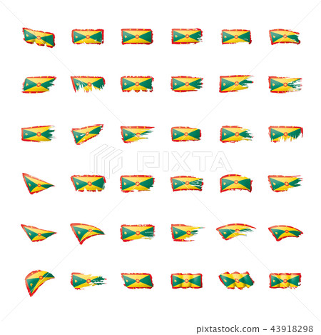 Grenada flag, vector illustration on a white background. Grenada flag, vector illustration on a white background. 43918298